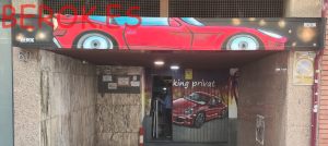 pintor de parking garajes Barcelona Hospitalet porsche rotulo